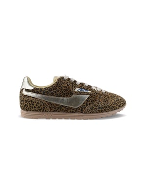 Autry Windspin Leopard Low Sneakers Marrón