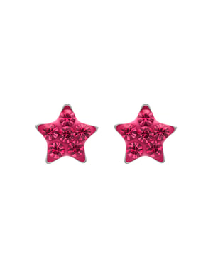 Pendientes Luxenter de Plata de Ley 925 y Circonita Rosa acabado en rodio - Menerin
