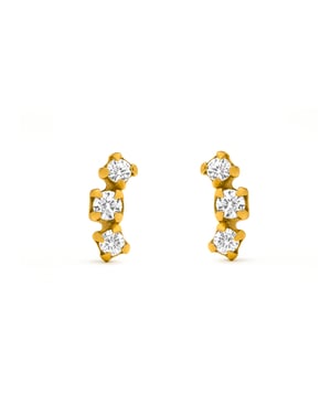 Pendientes Luxenter de Plata de Ley 925 y Circonita Brillante acabado en oro amarillo 18k - Limor
