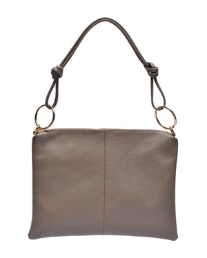 Luisa Vannini Beige Bolso de cuero