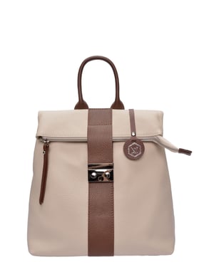 Luisa Vannini Beige Bolso de cuero