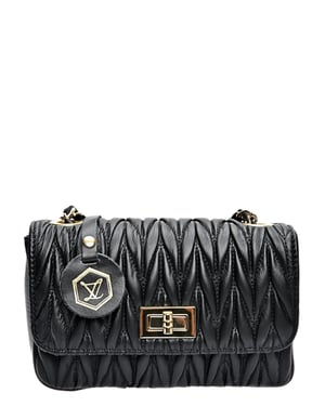 Luisa Vannini Negro Bolso de cuero