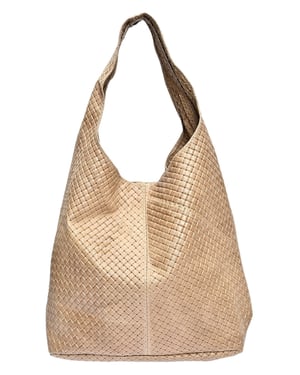 Luisa Vannini Beige Bolso de cuero