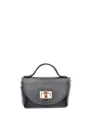 Anna Luchini Negro Bolso de cuero