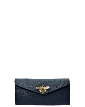 Anna Luchini Azul Bolso de cuero