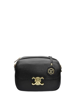 Luisa Vannini Negro Bolso de cuero