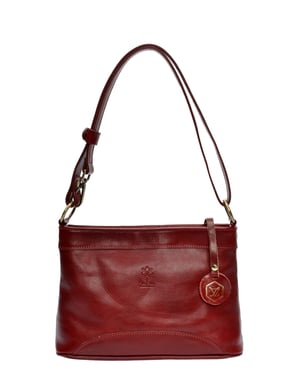 Luisa Vannini Rojo Bolso de cuero