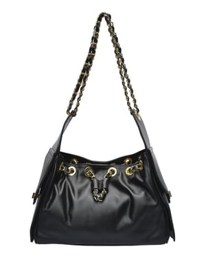 Anna Luchini Negro Bolso de cuero