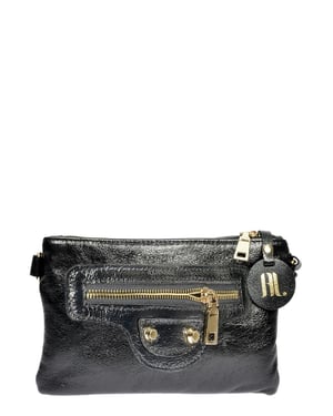 Anna Luchini Negro Bolso de cuero
