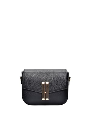 Anna Luchini Negro Bolso de cuero