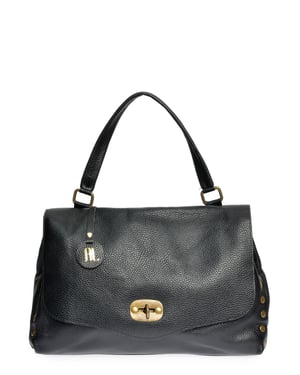 Anna Luchini Negro Bolso de cuero
