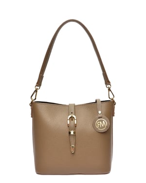 Roberta M Beige Bolso de cuero