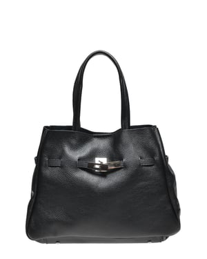 Anna Luchini Negro Bolso de cuero