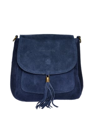 Anna Luchini Azul Bolso de cuero