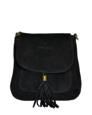 Anna Luchini Negro Bolso de cuero