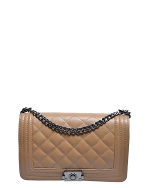 Anna Luchini Beige Bolso de cuero