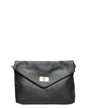 Anna Luchini Negro Bolso de cuero