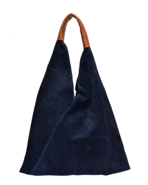 Anna Luchini Azul Bolso de cuero