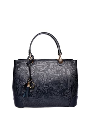 Anna Luchini Azul Bolso de cuero