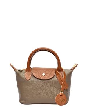 Roberta M Beige Bolso de cuero