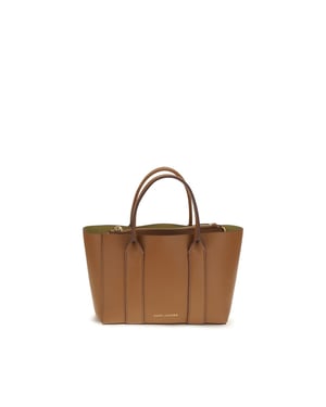Marc Jacobs Bolso de hombro marrón de piel de becerro Bos Taurus