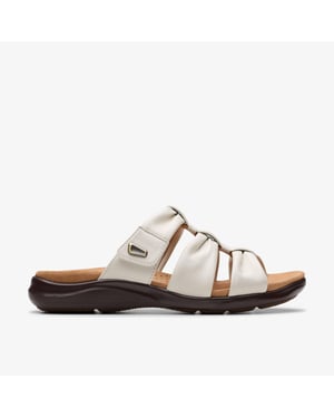 Kitly Slide Cream Leather Sandalias