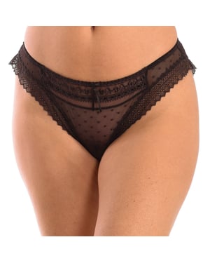 Braguita de encaje con micro tul y forro interno CASANDRA mujer