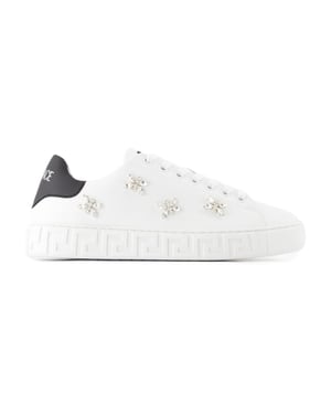 Versace Zapatillas La Greca - - Tejido - Blanco