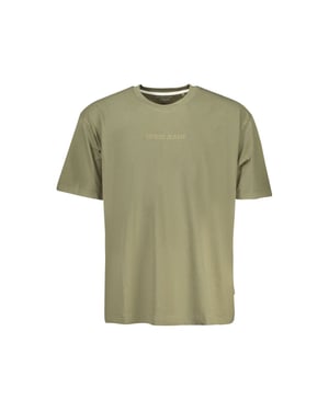 Camiseta de Hombre de Algodón Verde Guess Jeans
