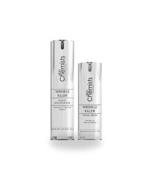skinChemists Crema hidratante de noche antiarrugas y sérum facial