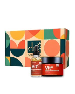 Dr. Botanicals Kit dúo de crema hidratante y sérum facial antiedad con vitamina C