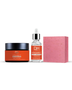 Dr H Set de regalo para el cuidado nocturno antiedad con vitamina C