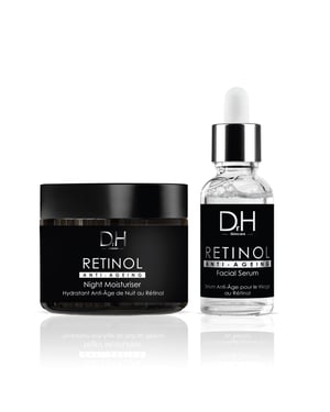 Dr H Crema hidratante de noche antiedad con retinol 60 ml + Sérum facial antiedad con retinol 30 ml
