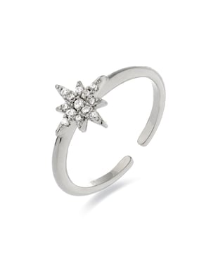 Anillo Luxenter con Circonita Brillante acabado en rodio - Kimsel