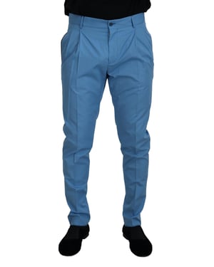 Pantalones plisados azul claro