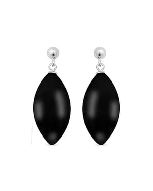 Pendientes Luxenter, ayom de plata de ley 925 y onix acabado baño rodio