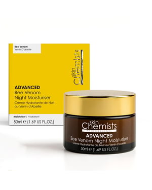 skinChemists Crema hidratante nocturna antiedad con veneno de abeja y colágeno Pro-5, 50 ml