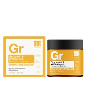 Dr. Botanicals Limpiador facial refrescante antiedad de pomelo y sandía, 60 ml.