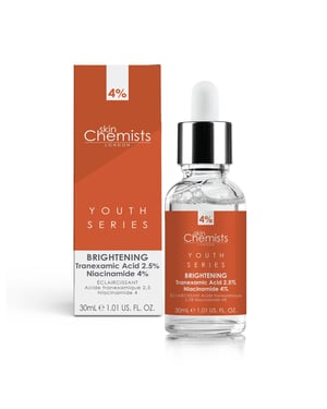 skinChemists Sérum iluminador antiedad con ácido tranexámico al 2,5 % y niacinamida al 4 % (30 ml)
