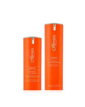 skinChemists Kit dúo iluminador con vitamina C antiedad para hombres