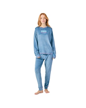 Pijamas de invierno de manga larga de terciopelo MU5 para mujer