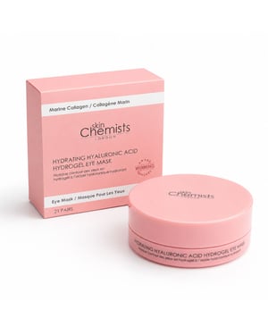 skinChemists Mascarilla de hidrogel hidratante antiedad con ácido hialurónico para el contorno de ojos (20 pares)