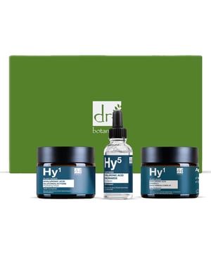 Dr. Botanicals Set de regalo para el cuidado de la piel con ácido hialurónico antiedad