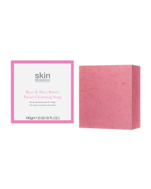 Skin Research Jabón facial limpiador de rosas de Provenza 100 g