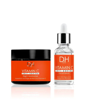 Dr H Sérum facial antiedad con vitamina C 30 ml + Crema hidratante nocturna antiedad con vitamina C 60 ml