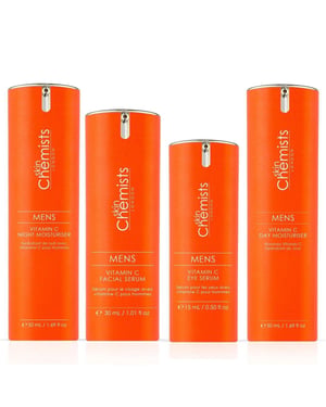 skinChemists Kit completo de rutina antiedad con vitamina C para hombres