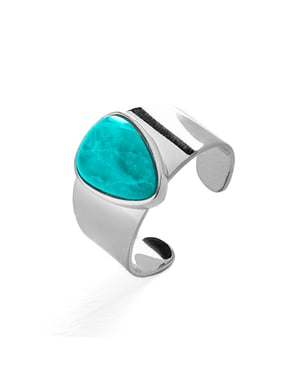 Anillo Luxenter sheak agata azul