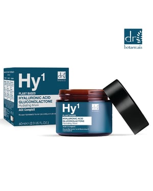 Dr. Botanicals Mascarilla de ácido hialurónico al 1% y gluconolactona, 60 ml.