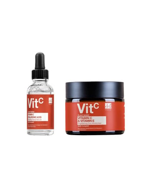 Dr. Botanicals Sérum facial con vitamina C y ácido hialurónico 30 ml + Crema hidratante antiedad dúo 60 ml