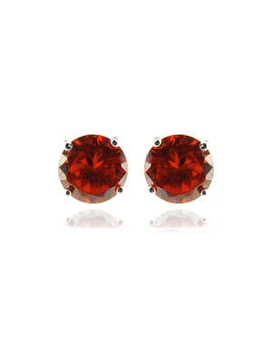 Pendientes Luxenter, yedia de plata de ley 925 y circonita rubí acabado baño rodio